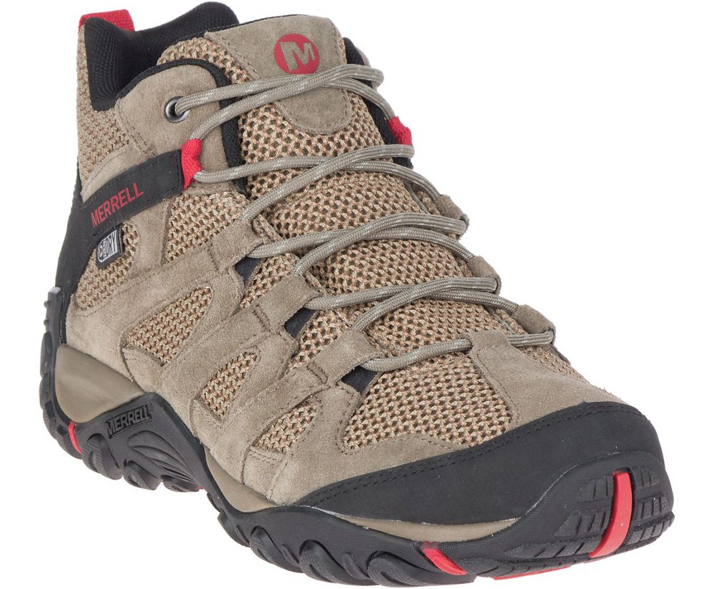 Botas Homem - Merrell Alverstone Mid Waterproof - Marrom - HNV492073